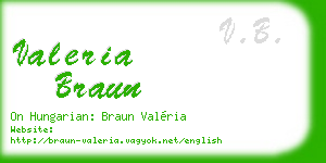 valeria braun business card