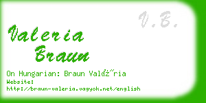 valeria braun business card